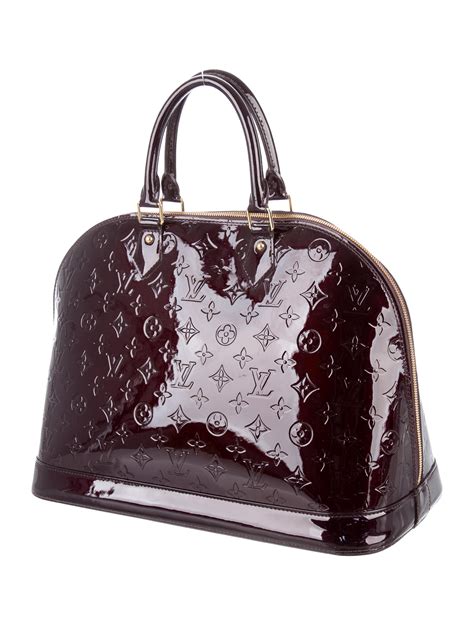 black alma vernis louis vuitton|authentic louis vuitton alma handbag.